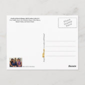 Carte Postale Première famille des États-Unis - Les Obama (Dos)