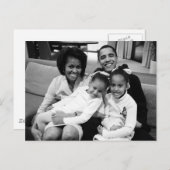 Carte Postale Première famille du président Obama (Devant / Derrière)