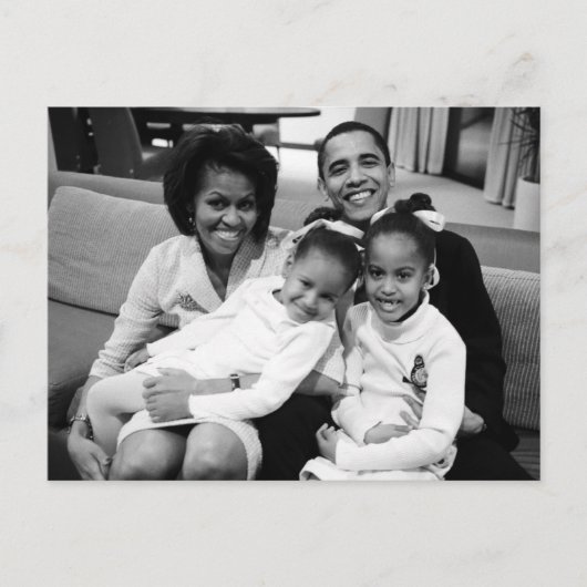 Carte Postale Première famille du président Obama (Devant)