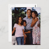 Carte Postale Première famille du président Obama (Devant / Derrière)