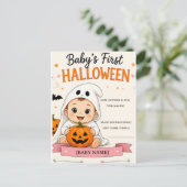 Carte Postale Première fête d'Halloween de bébé (Debout devant)