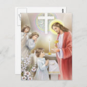 Carte Postale Première fille de la Sainte Communion (Devant / Derrière)
