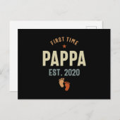 Carte Postale Première Fois Pappa Est 2020 Daddy Cadeau (Devant / Derrière)