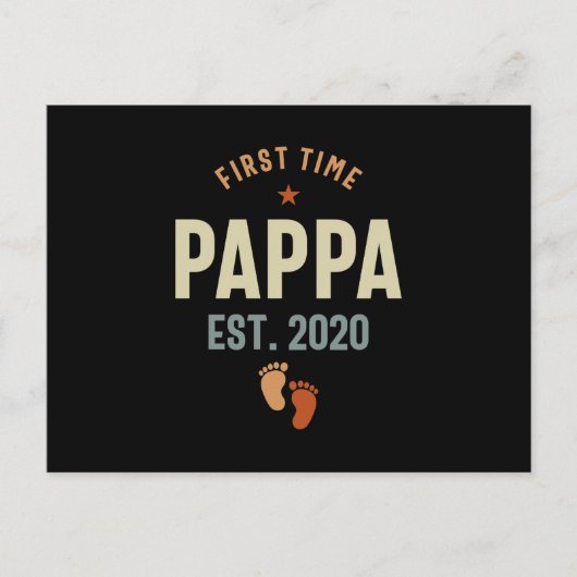 Carte Postale Première Fois Pappa Est 2020 Daddy Cadeau (Devant)