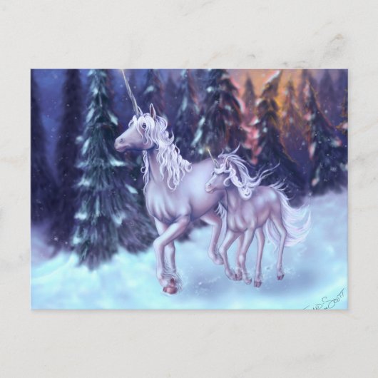 Carte Postale Première neige (Devant)