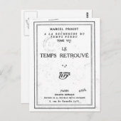 Carte postale : Première page du temps récupéré (Devant / Derrière)