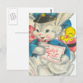 Carte Postale Première Pâques du bébé adorable (Devant / Derrière)