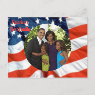 Carte Postale Première photo de famille du président Obama