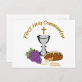 Carte Postale Première sainte communion (Devant / Derrière)