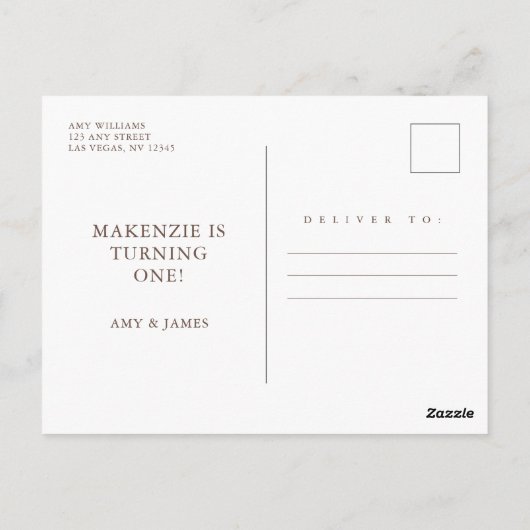 Carte Postale Première Sirène d'anniversaire (Dos)