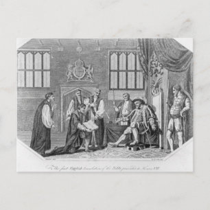 Carte Postale Première traduction anglaise de la Bible