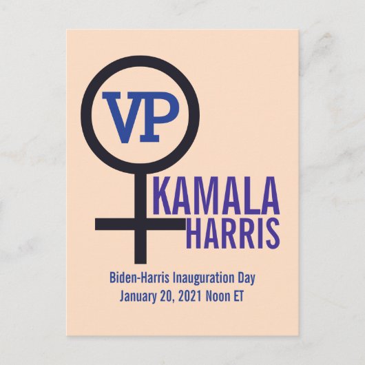 Carte Postale Première vice-présidente Kamala Harris VP (Devant)