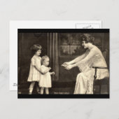 Carte Postale Premières étapes du bébé Vintage 1918 (Devant / Derrière)