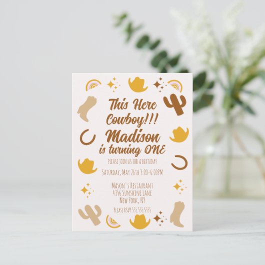 Carte Postale Premiers anniversaires Arc-en-ciel Rodéos Annivers (Debout devant)