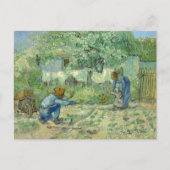 Carte Postale Premiers pas, après Millet par Vincent Van Gogh (Devant)