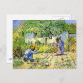 Carte Postale Premiers pas (après Millet) Van Gogh Fine Art (Devant / Derrière)