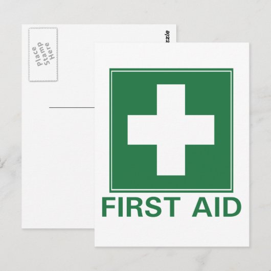 Carte Postale Premiers secours (Devant / Derrière)