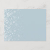 Carte Postale Premiers Snowflakes Mariage d'hiver Sauvez la date (Dos)