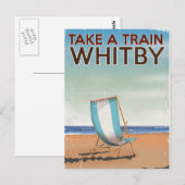 Carte Postale Prendre le train pour Whitby affiche de voyage vin (Devant / Derrière)
