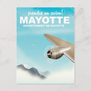 Carte Postale Prendre un avion ! Affiche de voyage Mayotte