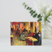Carte Postale Prendre un café à Paris (Debout devant)
