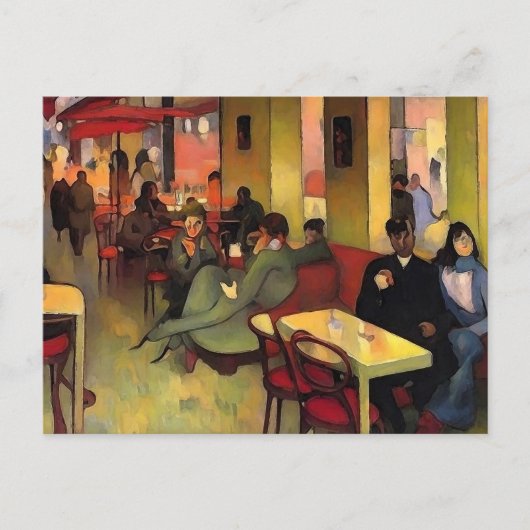 Carte Postale Prendre un café à Paris (Devant)