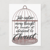 Carte Postale Prends captive chaque pensée, écriture (Devant)