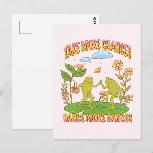 Carte Postale Prends Plus De Chances, Danse Plus De Danse (Devant / Derrière)