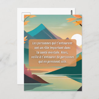 Carte Postale Prends soin de ta santé mentale