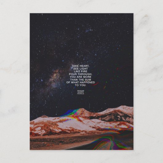 Carte Postale Prenez coeur et voyez la lumière (Devant)