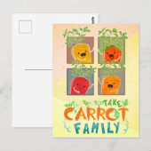 Carte Postale Prenez la famille Carrot | Jeu de devis motivation (Devant / Derrière)