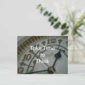 Carte Postale Prenez le temps de réfléchir (Debout devant)