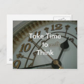 Carte Postale Prenez le temps de réfléchir (Devant / Derrière)