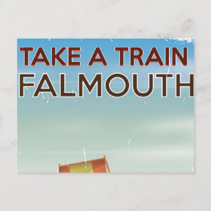 Carte Postale Prenez le Train Falmouth Cornwall poster de vacanc
