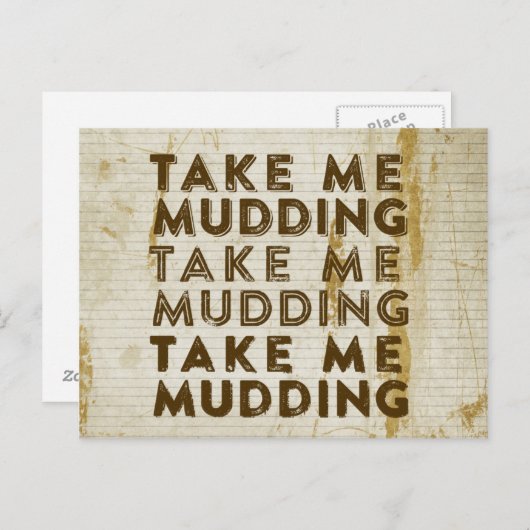Carte Postale Prenez-moi la boue (Devant / Derrière)