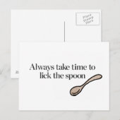 Carte Postale Prenez Toujours Le Temps De Laisser La Cuillère (Devant / Derrière)