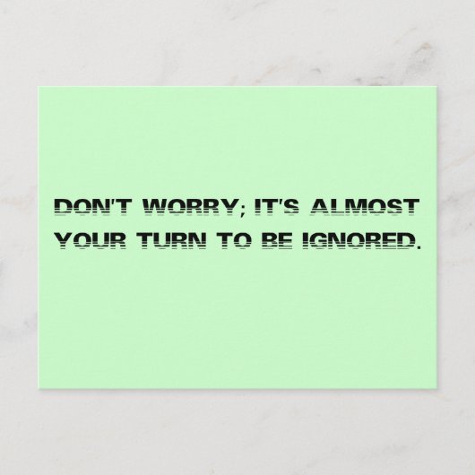 Carte Postale Prenez un numéro pour le service à la clientèle pe (Devant)