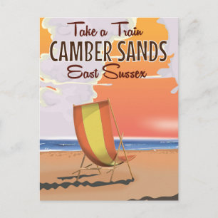 Carte Postale Prenez un train pour Camber Sands Affiche de voyag