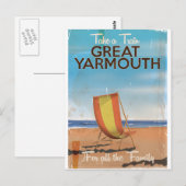 Carte Postale Prenez une affiche de voyage Train to Great Yarmou (Devant / Derrière)