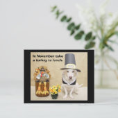Carte Postale Prenez une dinde pour déjeuner. (Debout devant)