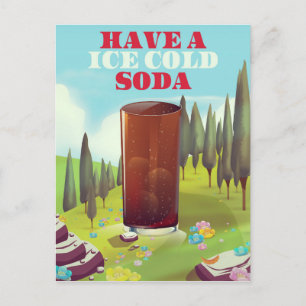 Carte Postale Prenez une soude froide glacée Commercial.