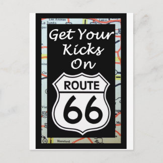 Carte Postale Prenez Vos Coups De Pied Sur La Route 66 Avec Cart