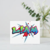 Carte Postale Prénom Liam avec ! comme moi (Debout devant)