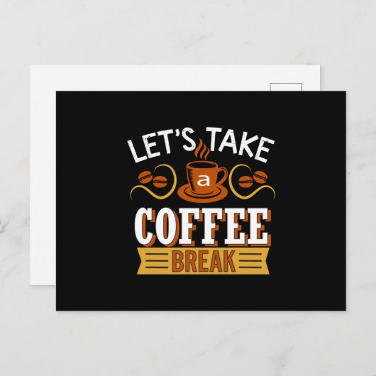 Carte Postale Prenons une pause café (Devant / Derrière)