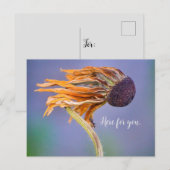 Carte Postale Préoccupation de soin sentiment ici pour vous (Devant / Derrière)