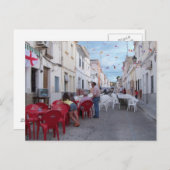 Carte Postale Préparation de la fête de rue. (Devant / Derrière)