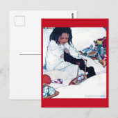 Carte Postale Préparation de Noël, Jessie Willcox Smith (Devant / Derrière)