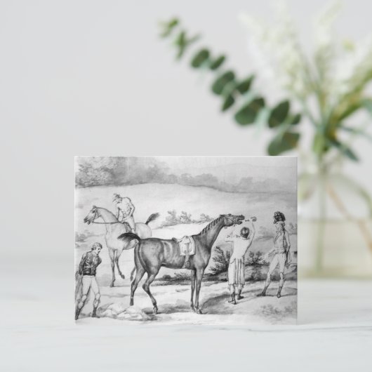 Carte Postale Préparation d'une course (Debout devant)