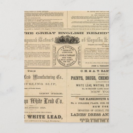 Carte Postale Préparations de Tarrant (Devant)