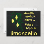 Carte Postale Préparez un lot de liqueur de citron Limoncello (Devant / Derrière)
